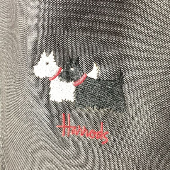 Harrods London Embroidered Scottie Dog Westie  Canvas Tote Bag - Picture 4 of 6